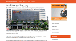 Desktop Screenshot of mallstoresdirectory.com